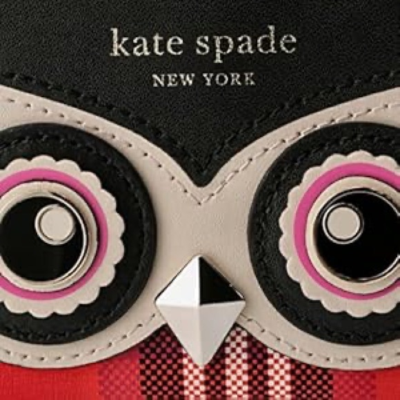Kate Spade Blinx Plaid 3d Owl Crossbody - Picture 2 of 14